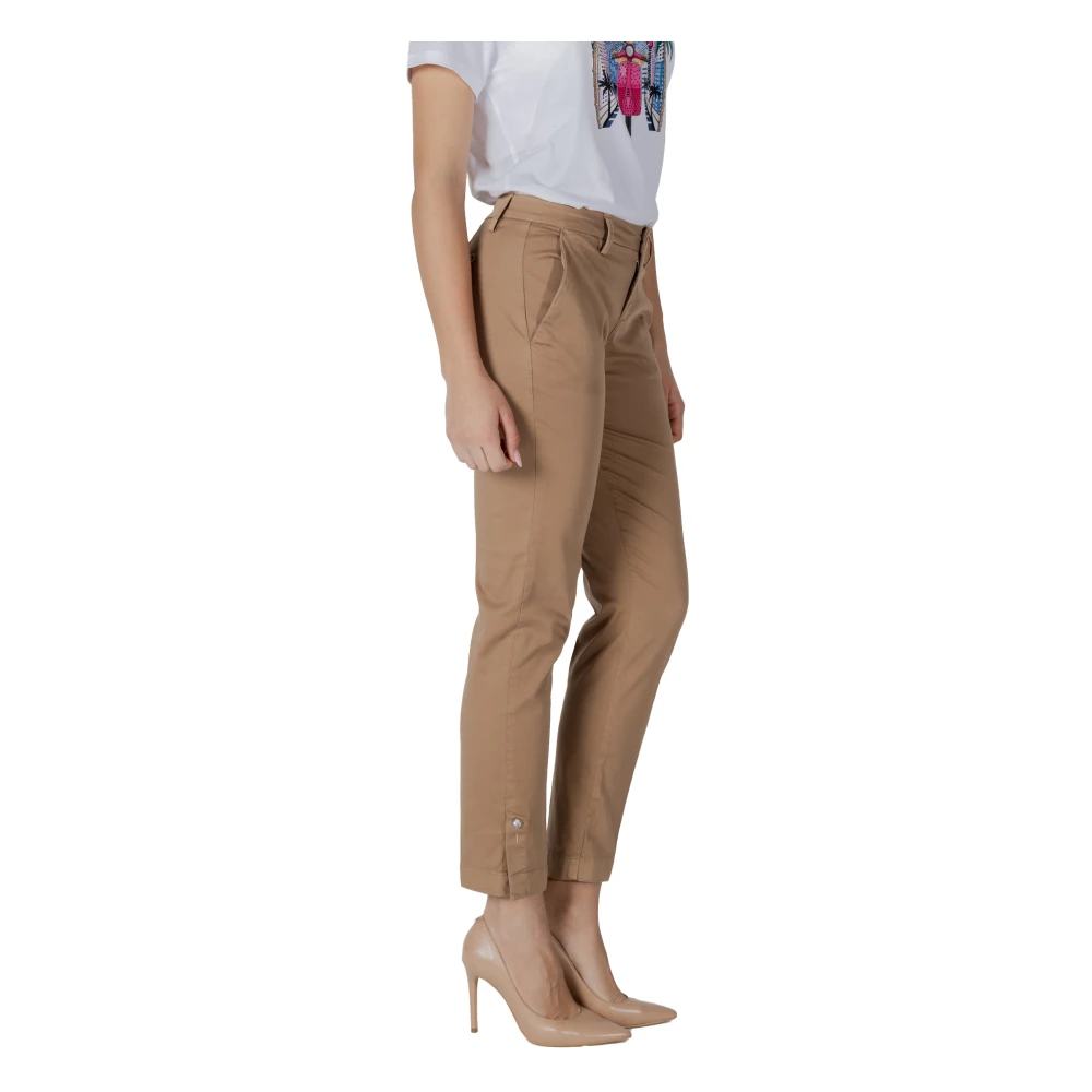 Liu Jo Katoenen Sigarettenbroek Dames Collectie Beige Dames