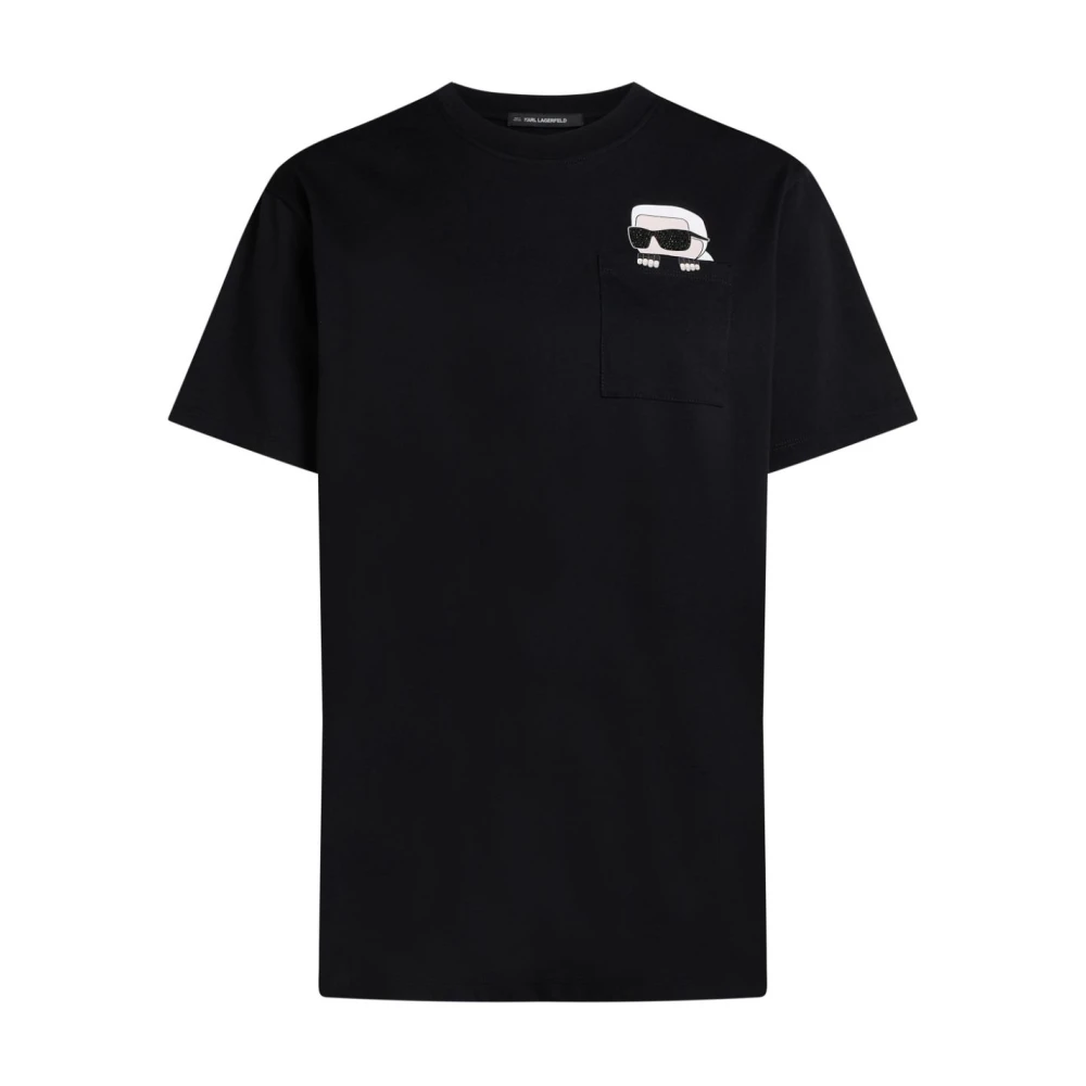 Karl Lagerfeld T-Shirt MC Peekaboo Zwart Black Dames