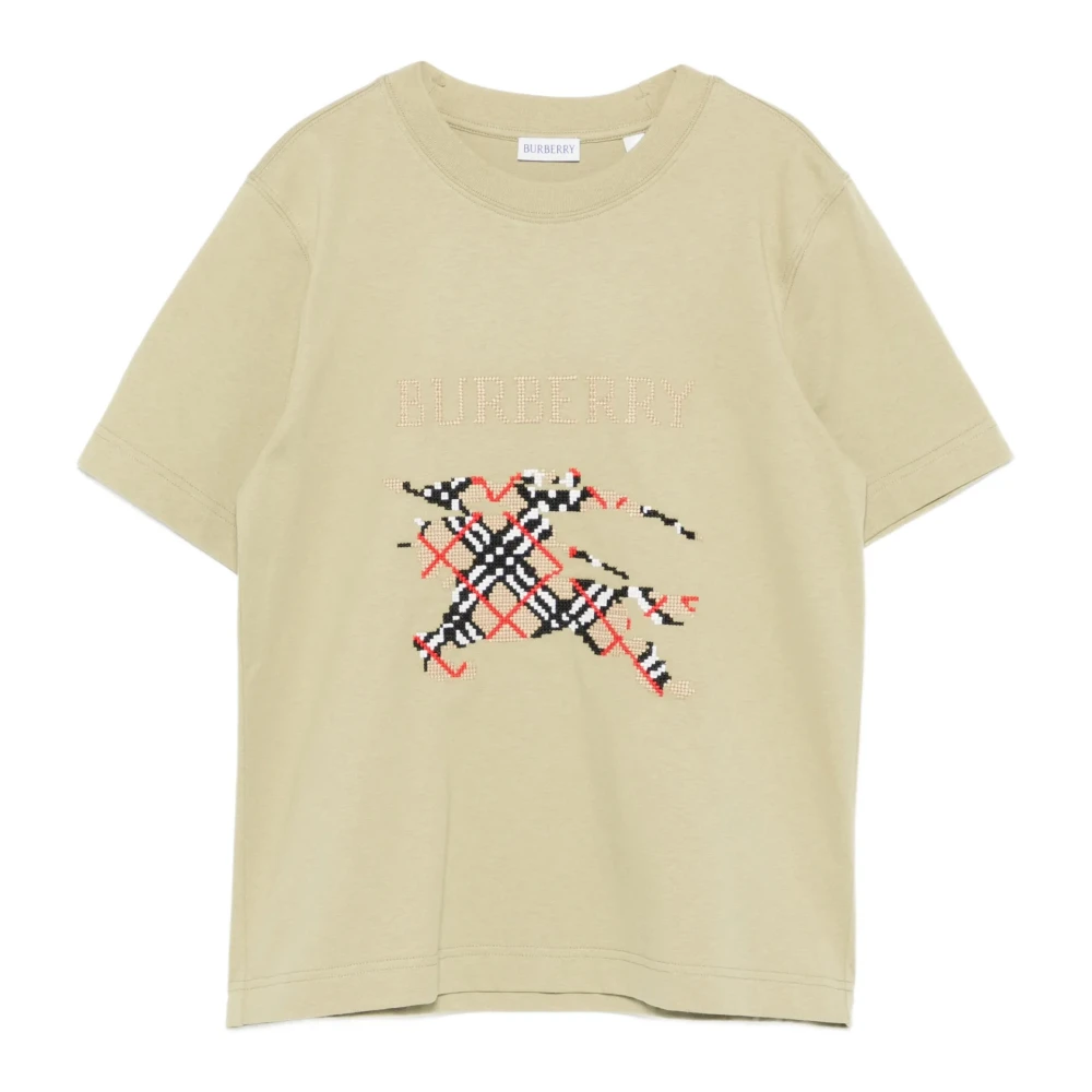 Burberry Women's Green Ekd Cotton T-Shirt