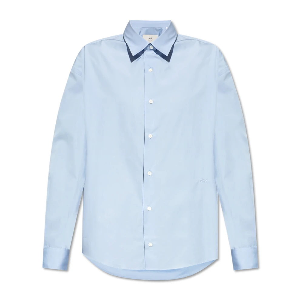 Ami Paris Katoenen shirt Blue Heren
