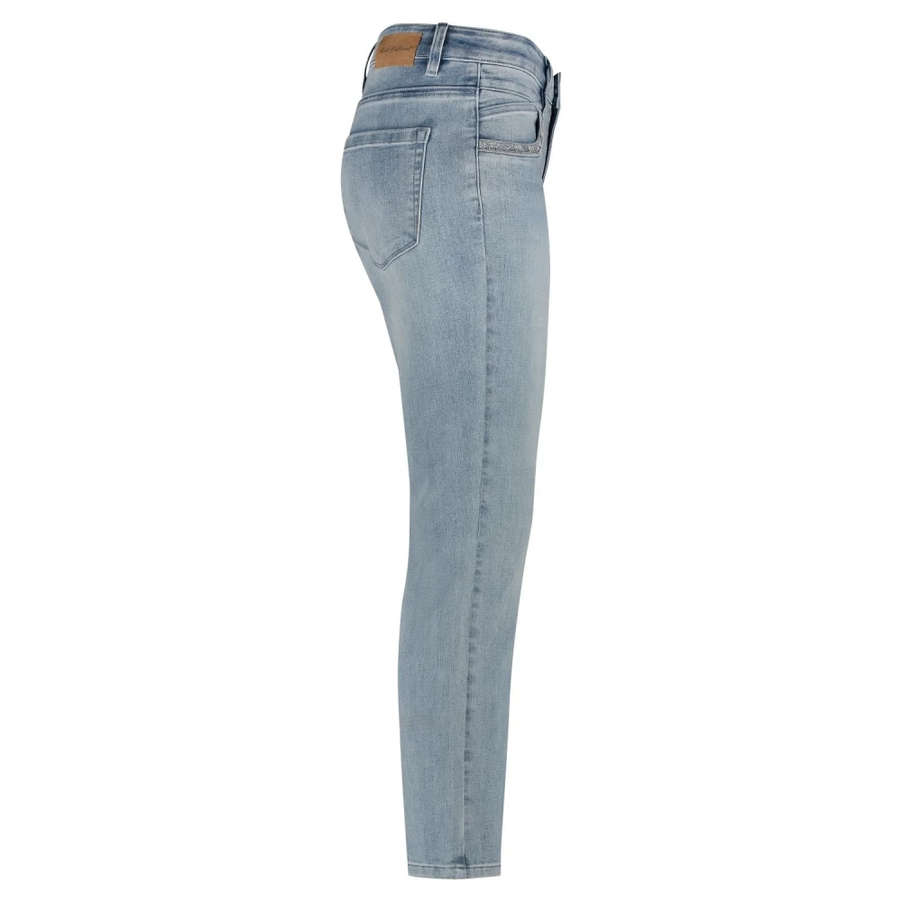 Red Button Slim-fit jeans met borduursel detail Blue Dames