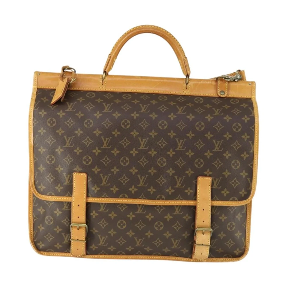 Louis Vuitton Vintage Unisex Brown Pre-Owned Vintage Monogram Satchel Bag