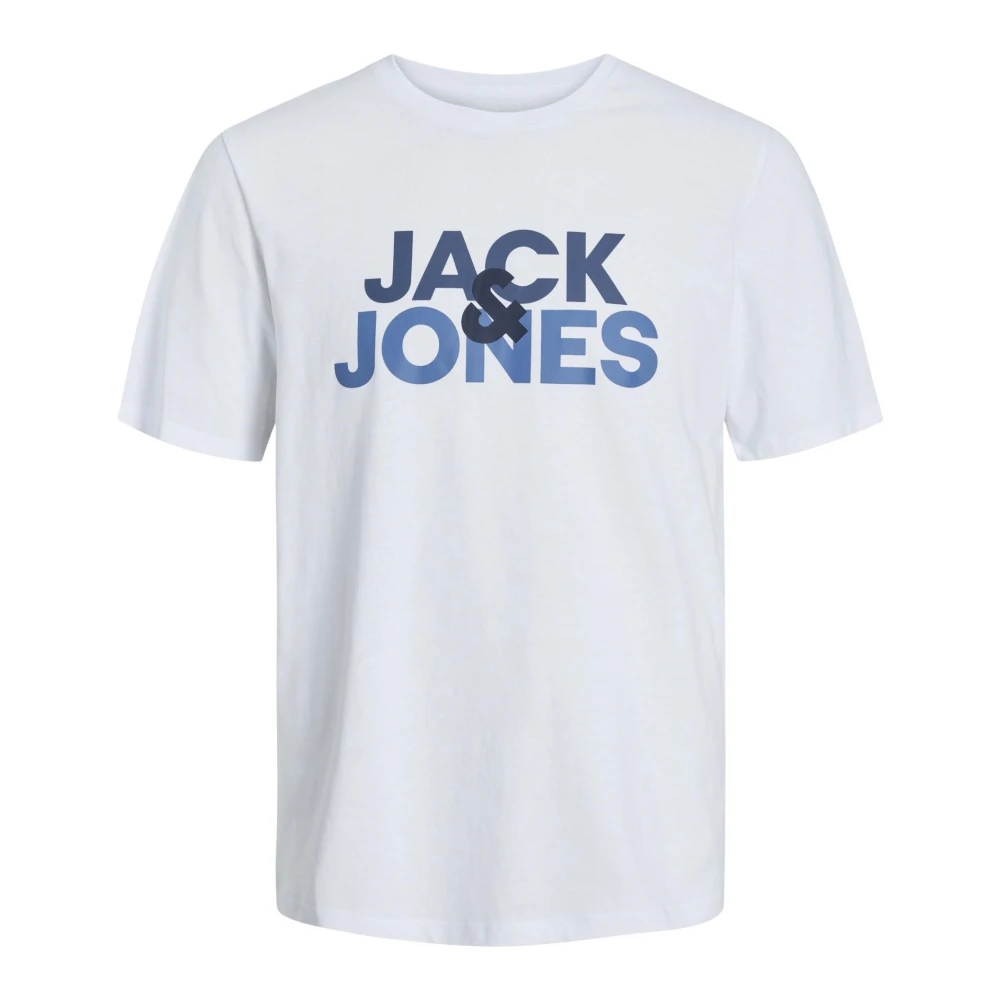 Jack & jones Logo Print T-shirt en Shorts Set White Heren