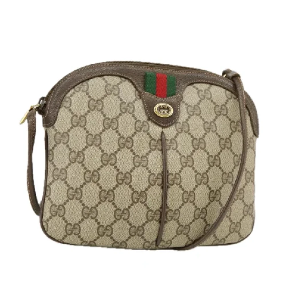 Gucci Vintage Pre-owned Leather gucci-bags Beige Dames