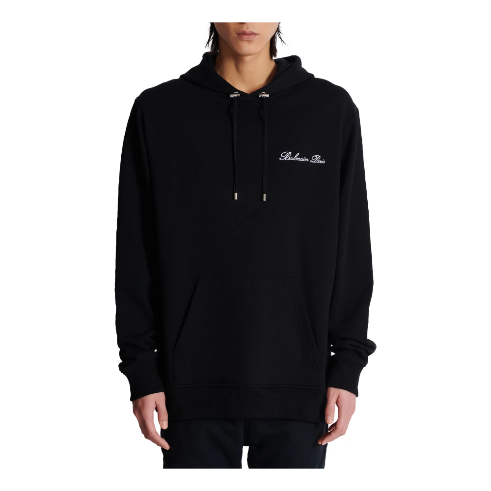 Balmain Handtekening hoodie Black Heren