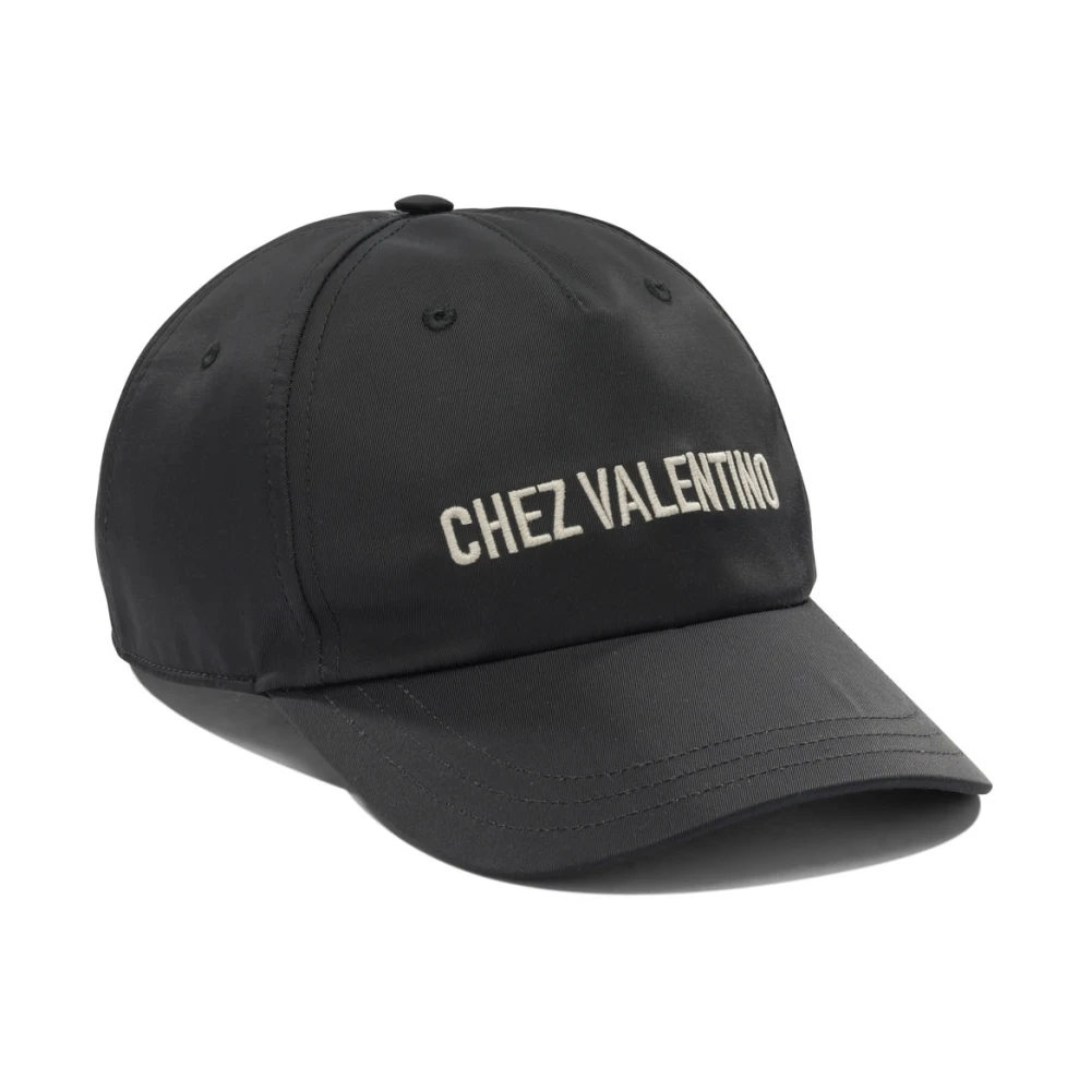 Valentino Garavani Men's Black Hats & Caps Accessories Ss26 - Hats & Caps - 58 Cm - Accessories