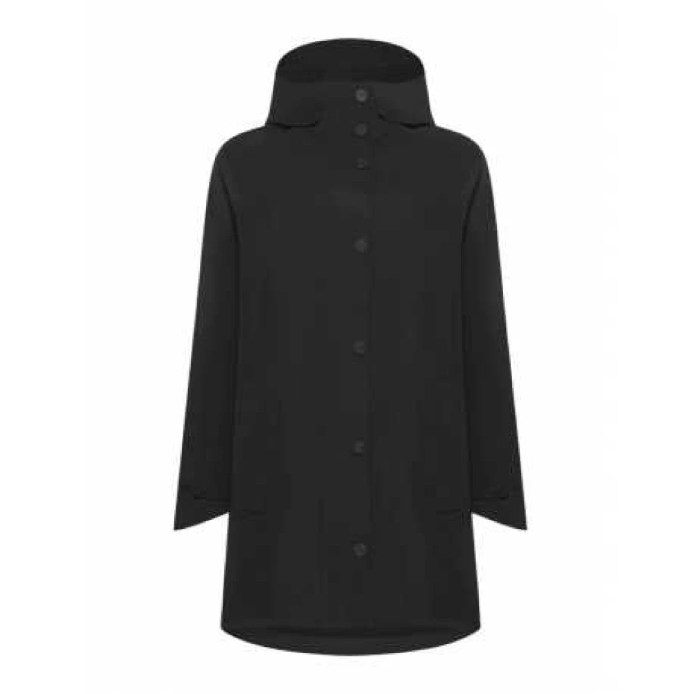 RRD Zwarte waterafstotende parka met capuchon Black Dames