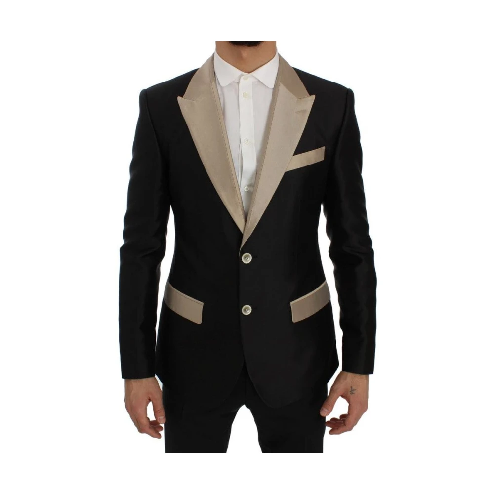 Dolce & Gabbana Black Twotone Blazer - Male - Blazers - Xs - Jackets
