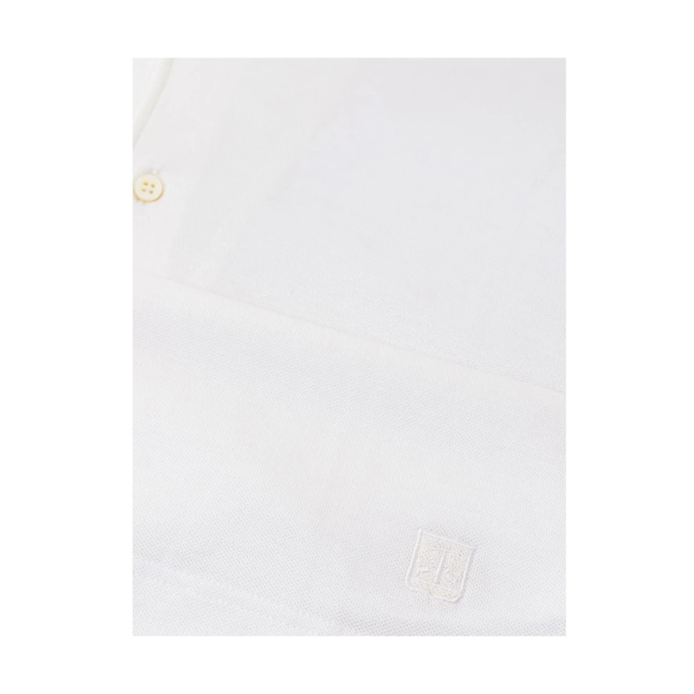 Corneliani Wit Katoenen Poloshirt White Heren