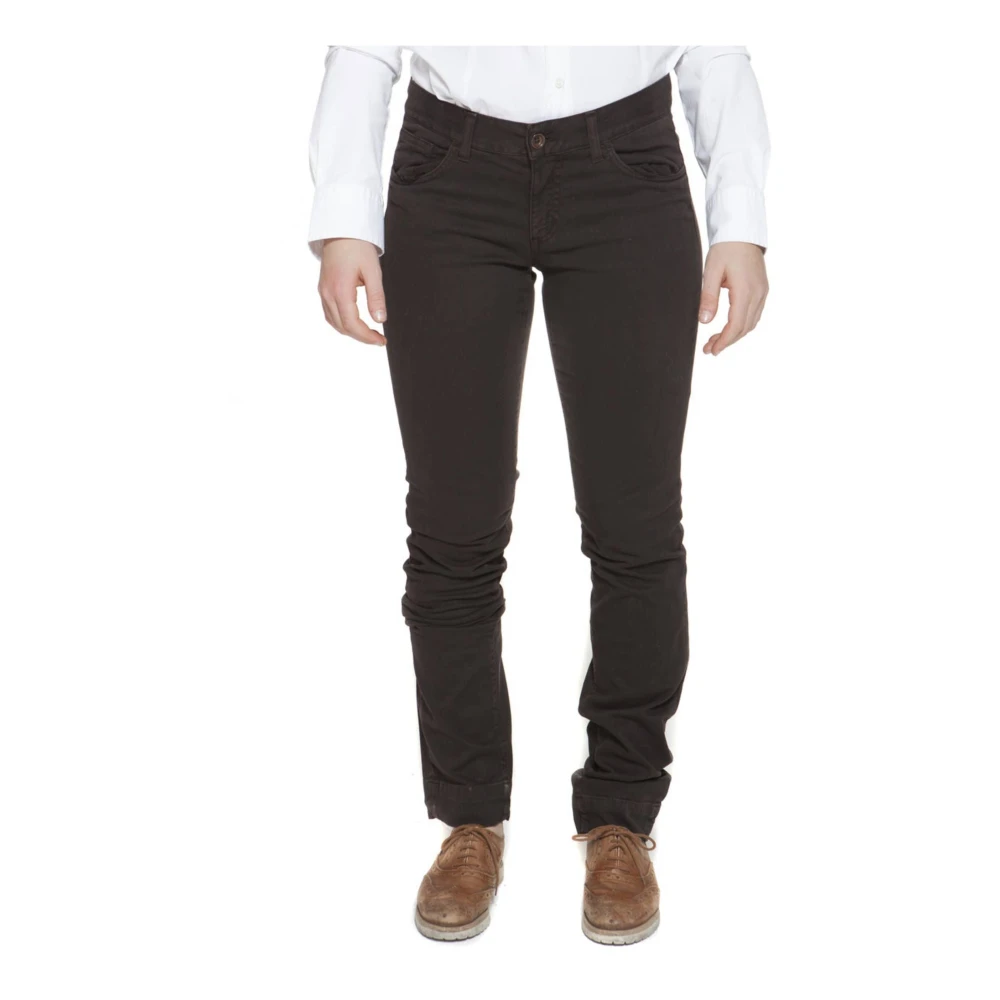 Gant Women's Brown Trousers Slim Fit Logo - Chinos - W30 L34 - Trousers