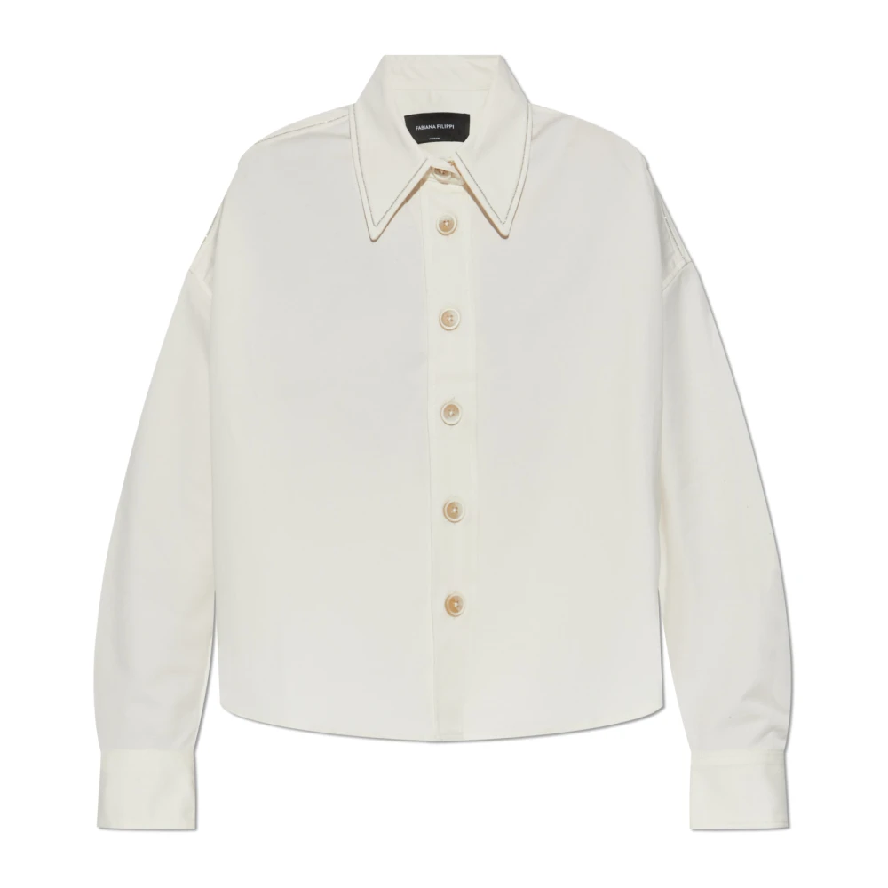 Fabiana Filippi Katoenen overhemd Beige Dames