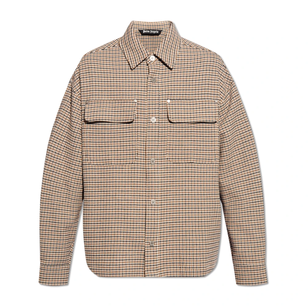 Palm Angels Multicolor Check Back Logo Overshirt Multicolor Heren