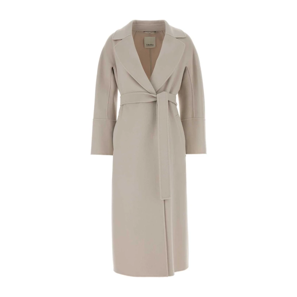Max Mara Gray Belted Coats, Female, M, Elisa Coat