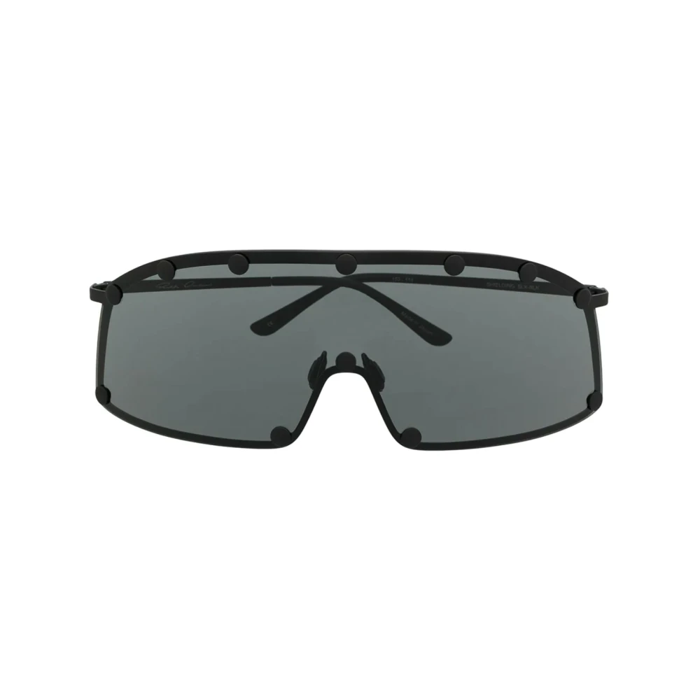 Rick Owens Women's Black Metal Oversized Sunglasses - Image 6