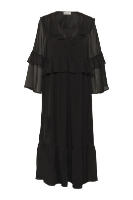 elegant-frill-klanning-med-v-hals