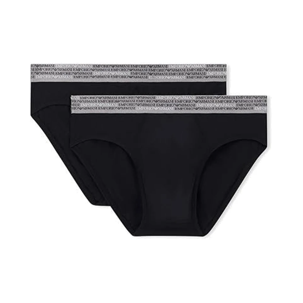 Emporio Armani Svart Values Stretch Cotton Briefs