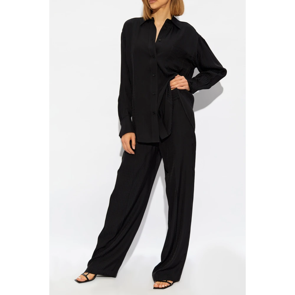 Victoria Beckham Shirt met logo Black Dames