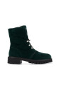 bottines-en-cuir-vert-avec-fourrure
