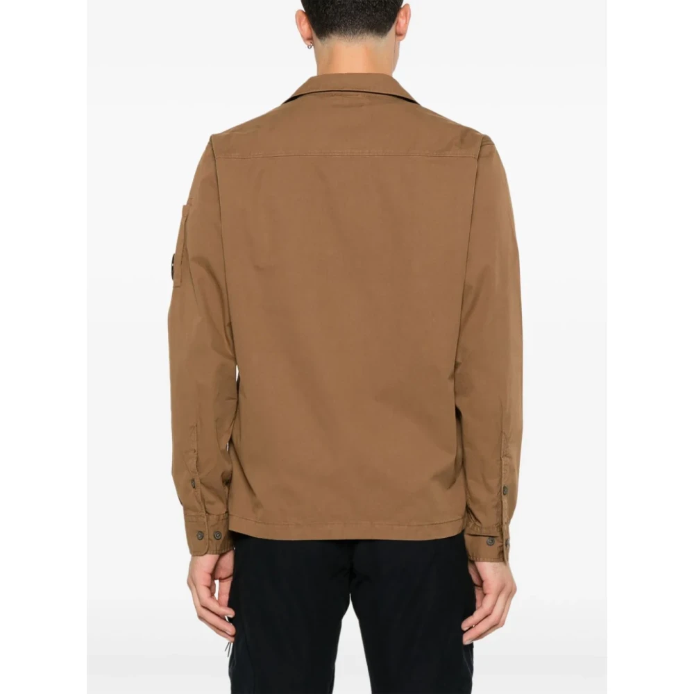 C.P. Company Bruine Jacks met Lenszak Brown Heren