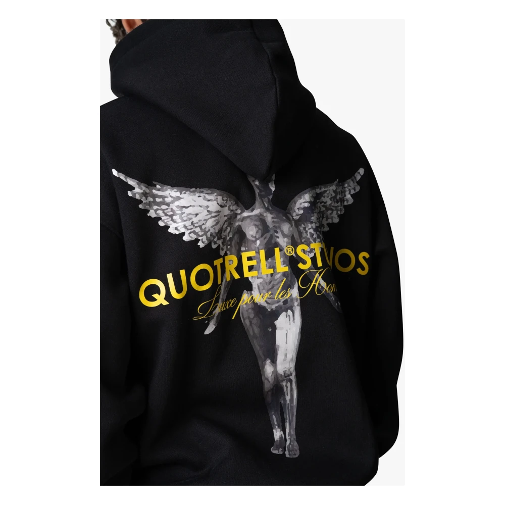 Quotrell Angel Hoodie Heren Zwart Geel Black Heren