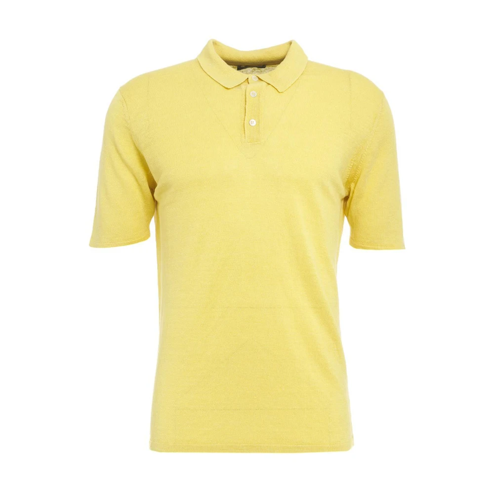Roberto Collina Gele T-shirt & Polo voor Heren Yellow Heren