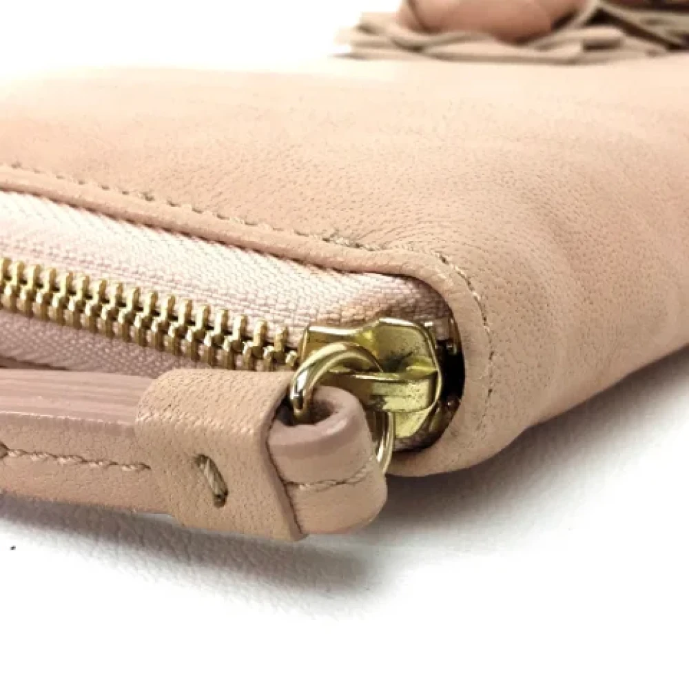 Jimmy Choo Pre-owned Leather wallets Beige Dames
