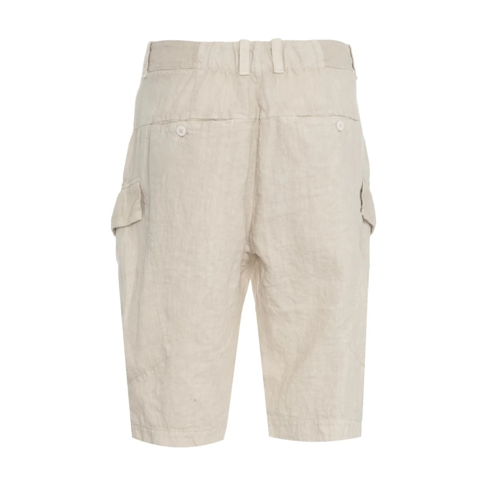 Transit Stijlvolle Beige Cargo Shorts Linnen Beige Heren