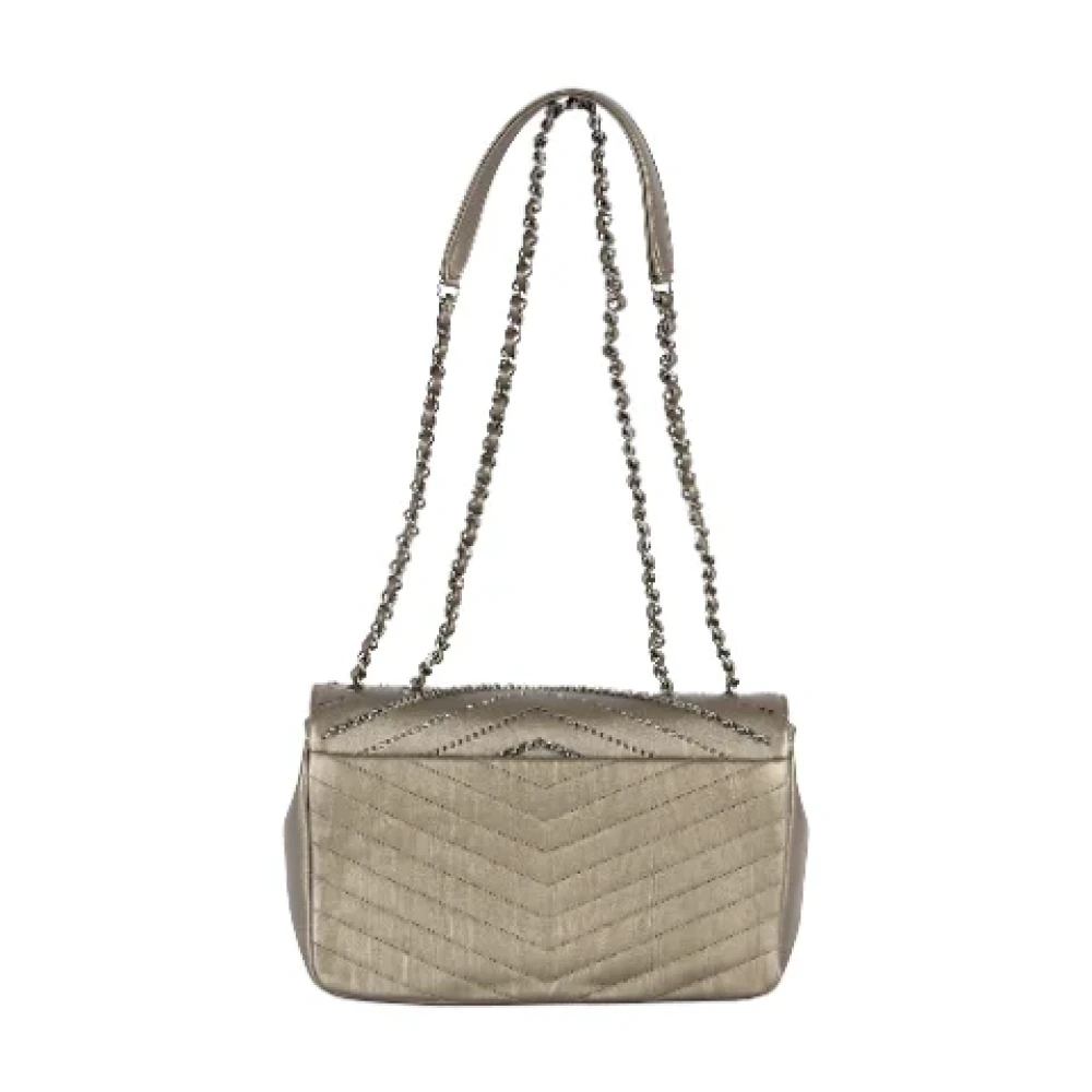Chanel Leather -bags Gray Dames