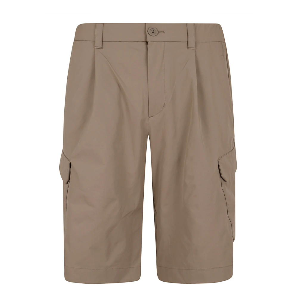 Herno Hombre Pantalones Cortos Con Pliegues,Pantalones Cortos Cargo Con Pliegues