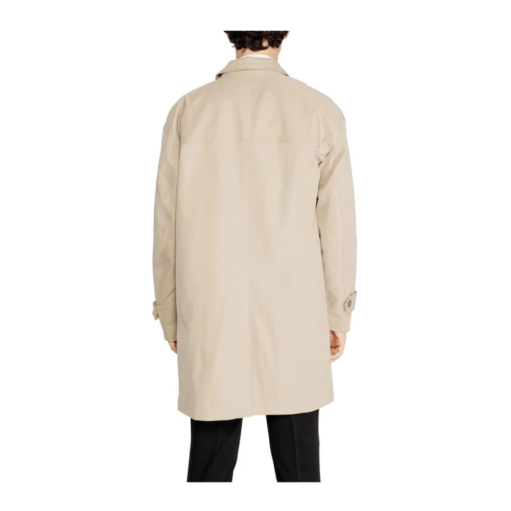 Only & Sons Beige Polyester Herfst Winter Jas Collectie Beige Heren