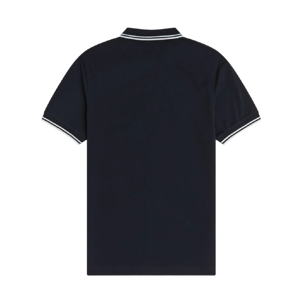 Fred Perry Blauw Poloshirt Dubbele Streep Blue Heren