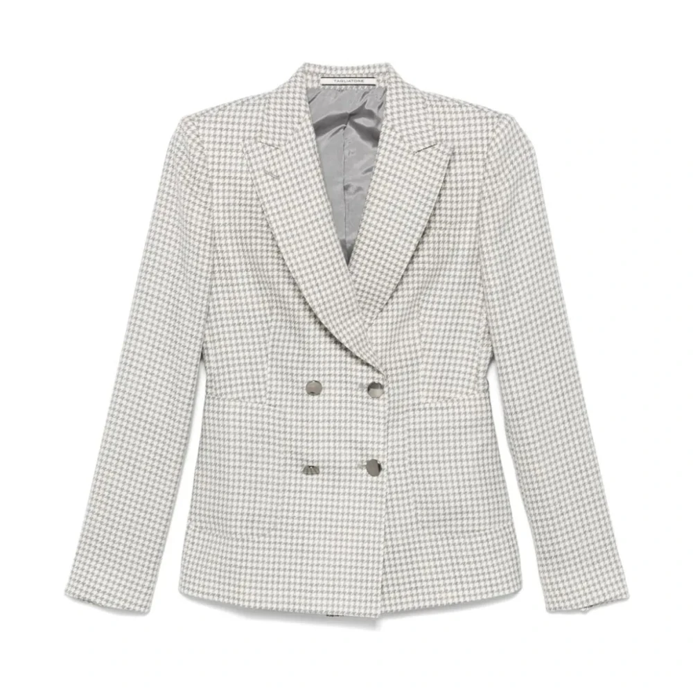 Tagliatore Dameskleding Jas P1363 Aw24 Gray Dames