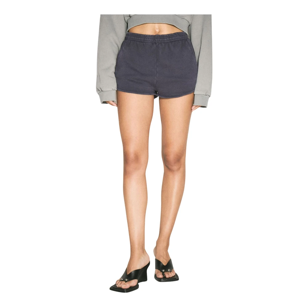 Entire Studios Katoen Fleece Micro Shorts Purple Dames