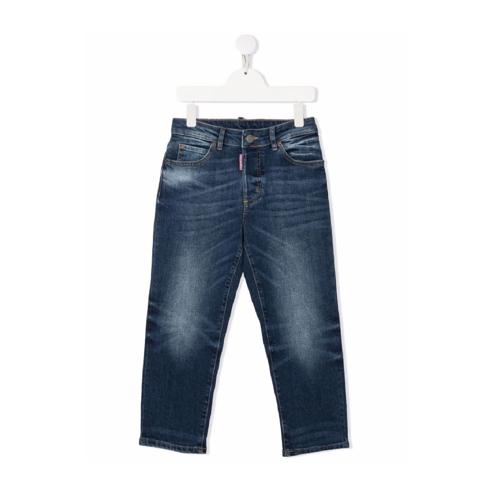 Dsquared2 Blå slitna jeans för barn Blue, Flicka