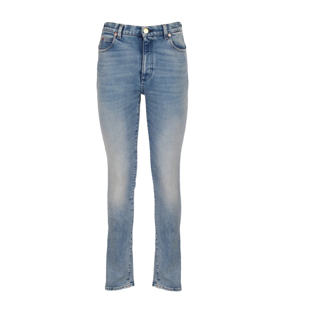 Gucci Blauwe Stonewashed Skinny Jeans Blue Dames