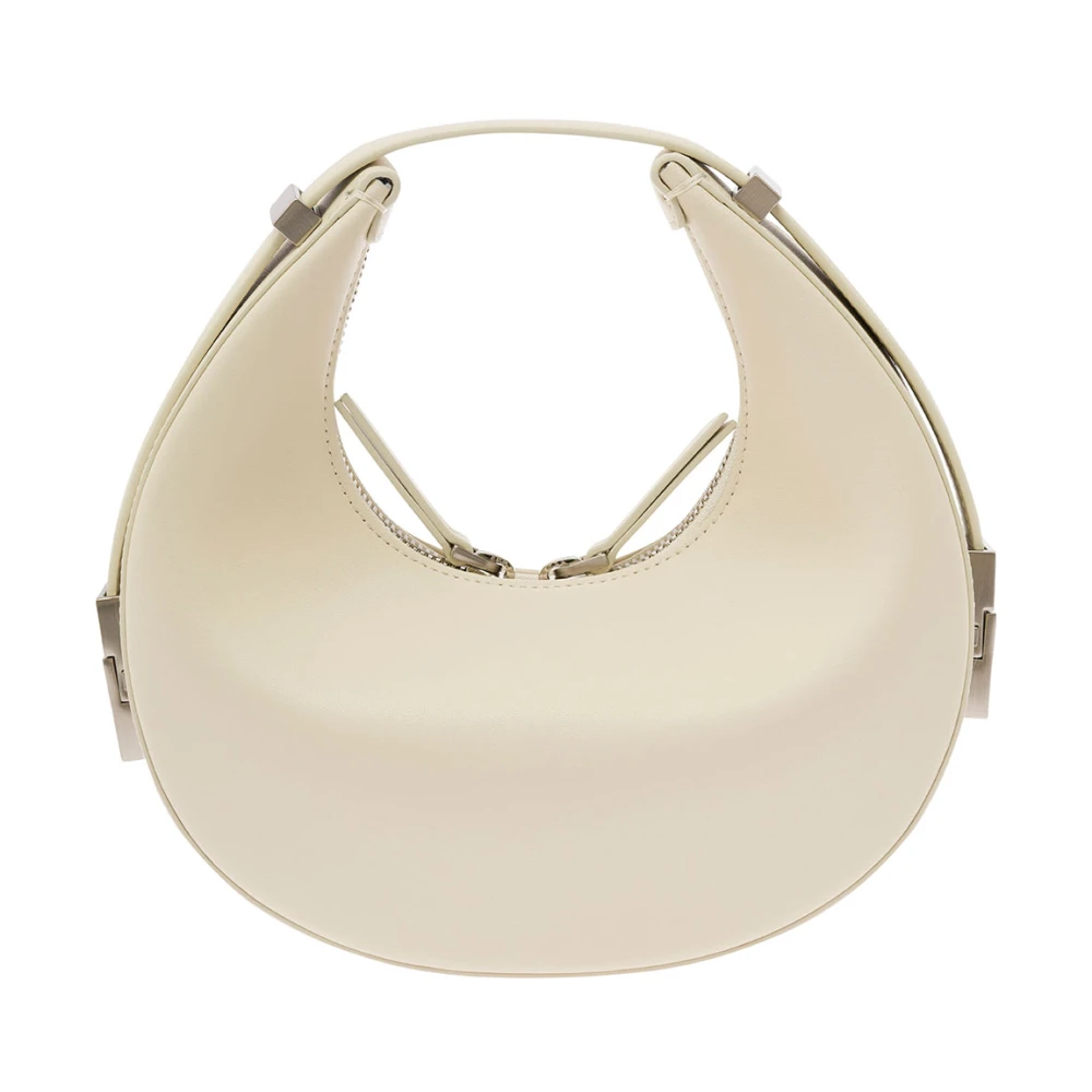 Osoi Crèmekleurige Leren Mini Handtas met Verstelbare Schouderband Beige Dames