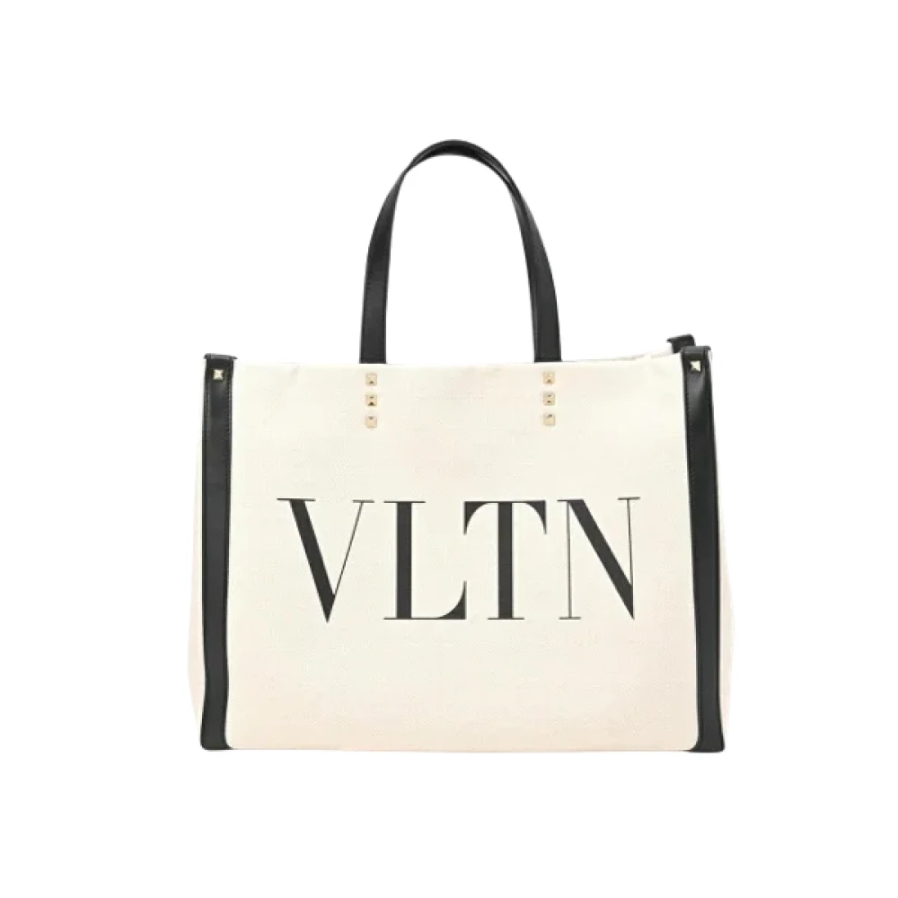 Valentino Vintage Pre-owned Canvas handbags Beige Dames