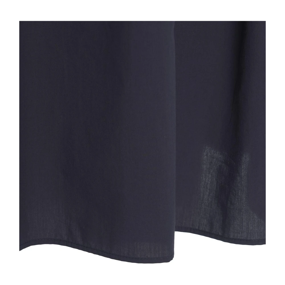 Ottod'Ame Blauwe Mouwloze Katoenen Jurk met V-Hals Blue Dames