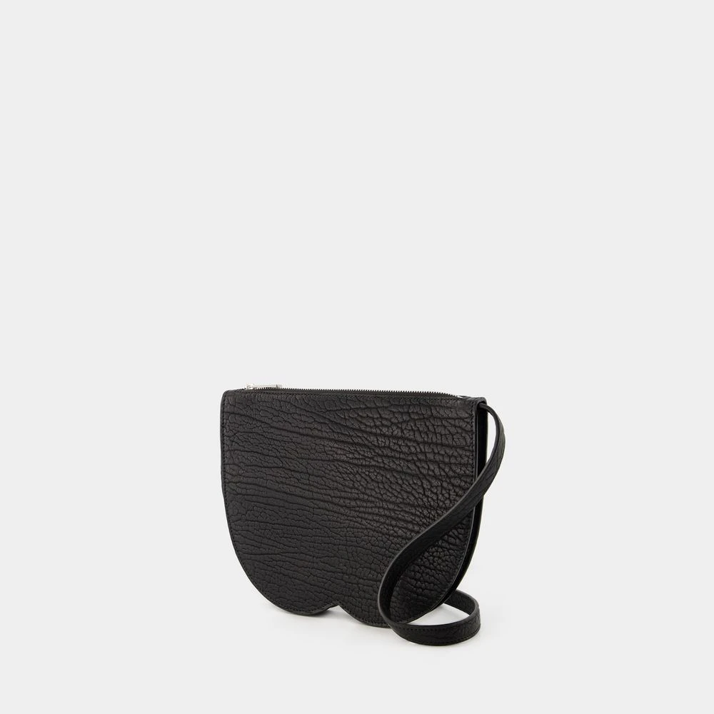 Burberry Zwarte Leren Mini Chess Clutch Black Unisex