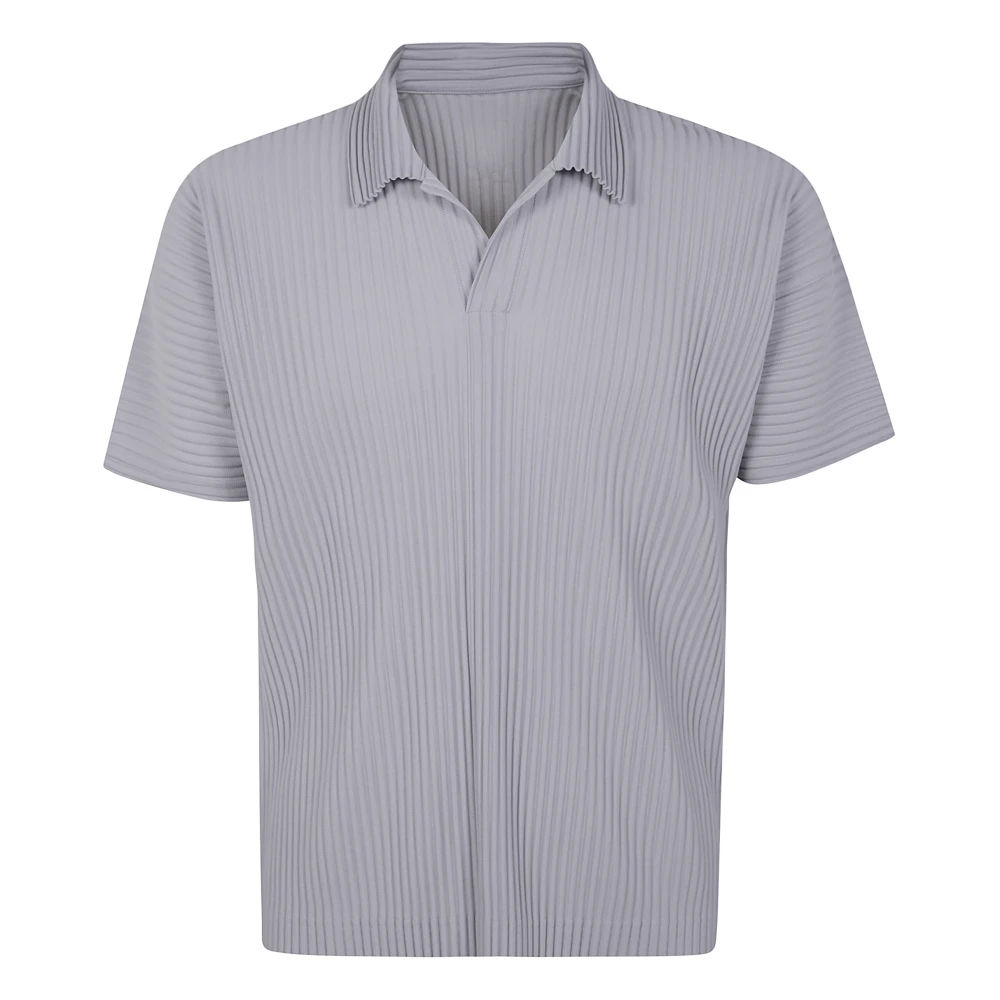 Issey Miyake Klassieke Polo Shirt Gray Heren