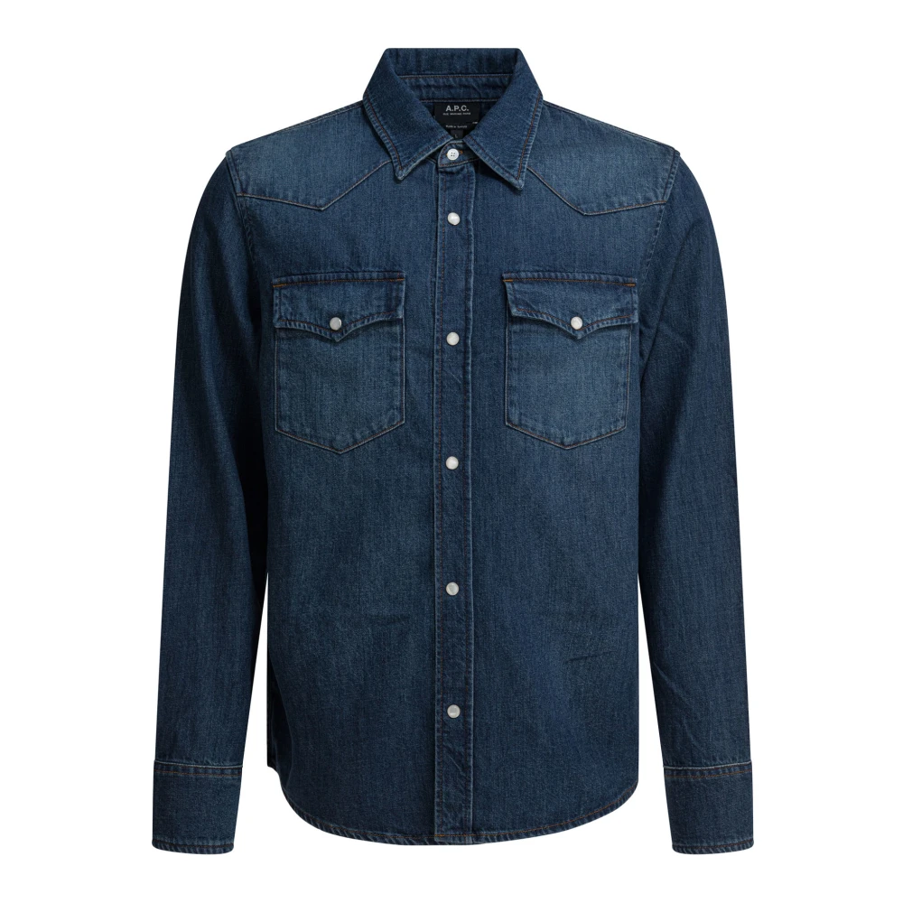 A.p.c. Men's Blue Western Shirt