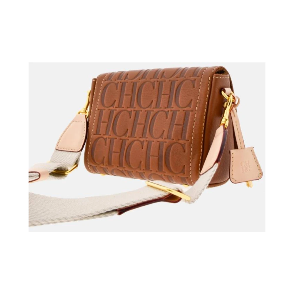 Carolina Herrera Mini Andy Locked Crossbody Bag Brown Dames