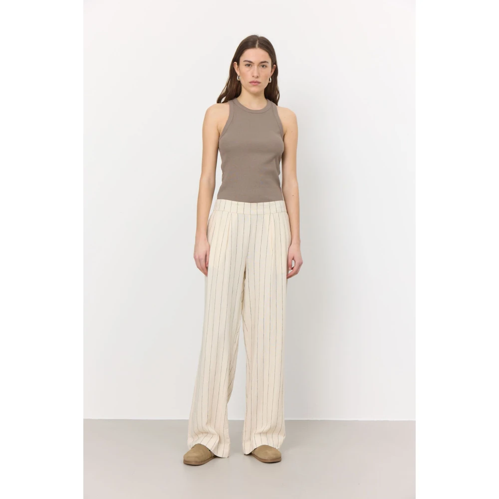 Levete Room Guddi 1 Broek in Turtledove Combi Beige Dames