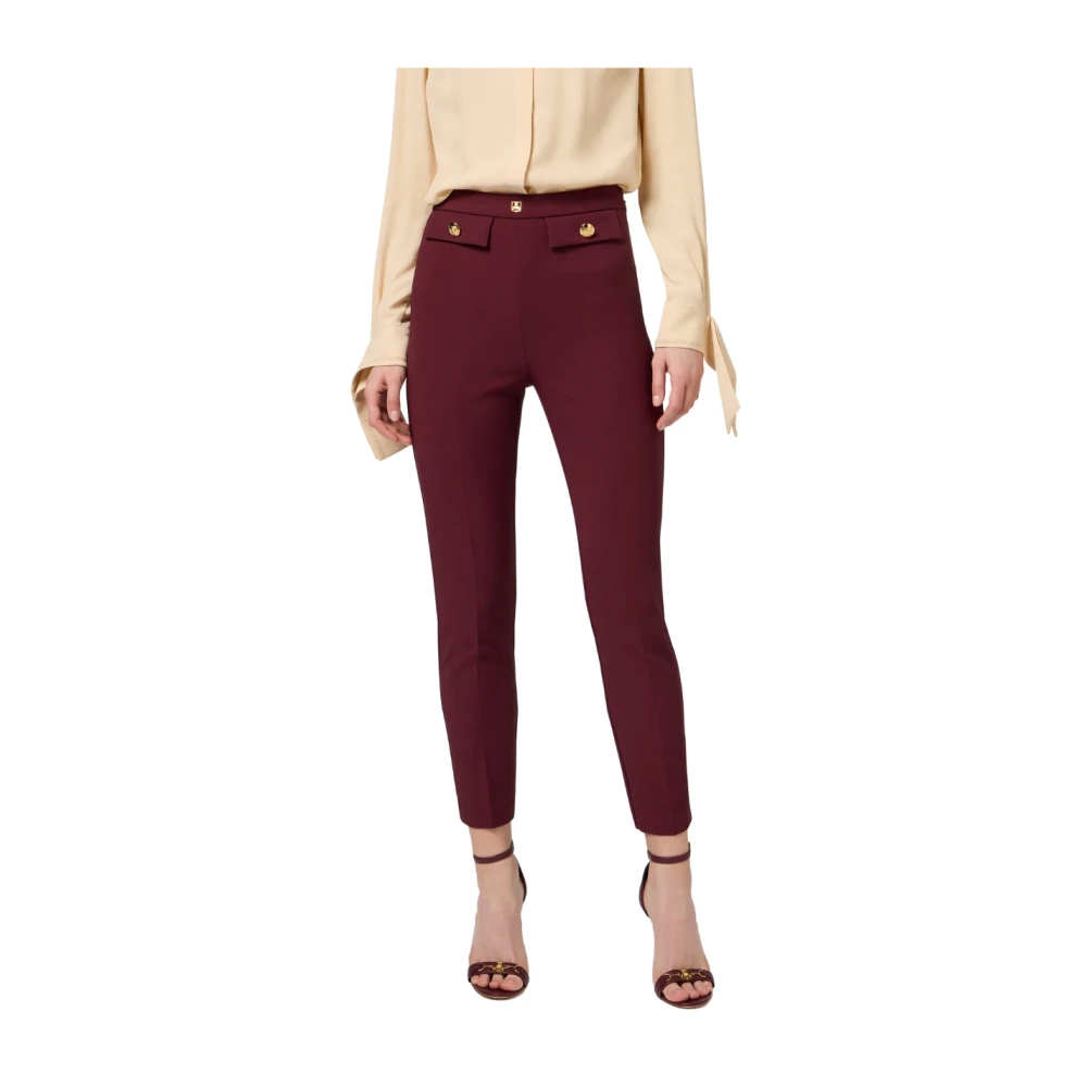 Elisabetta Franchi Rechte lijn broek Red Dames