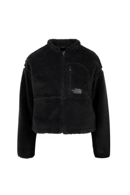 Svart Teddy Fleece Jacka