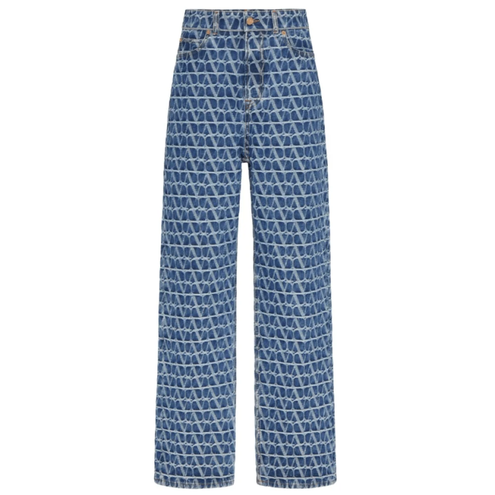 Valentino Wide Trousers Blue Dames