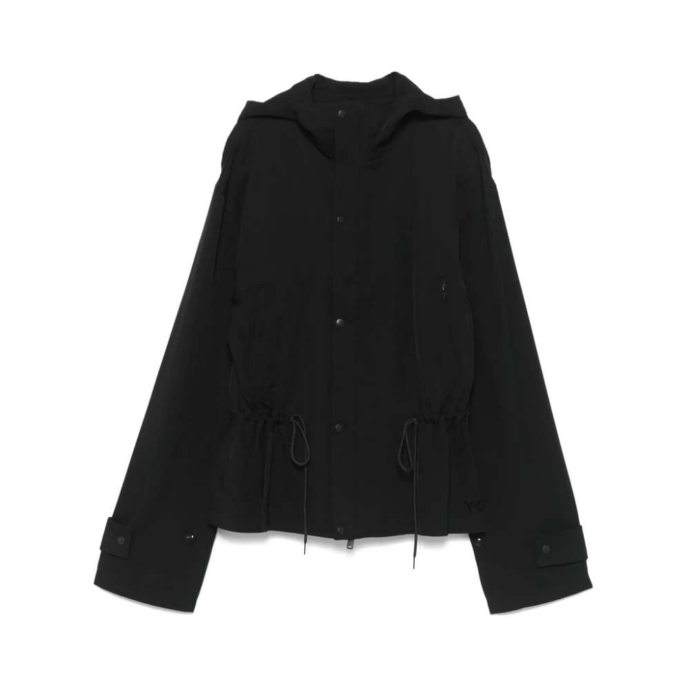 Y-3 Zwarte Hoodie met Rits Black Dames