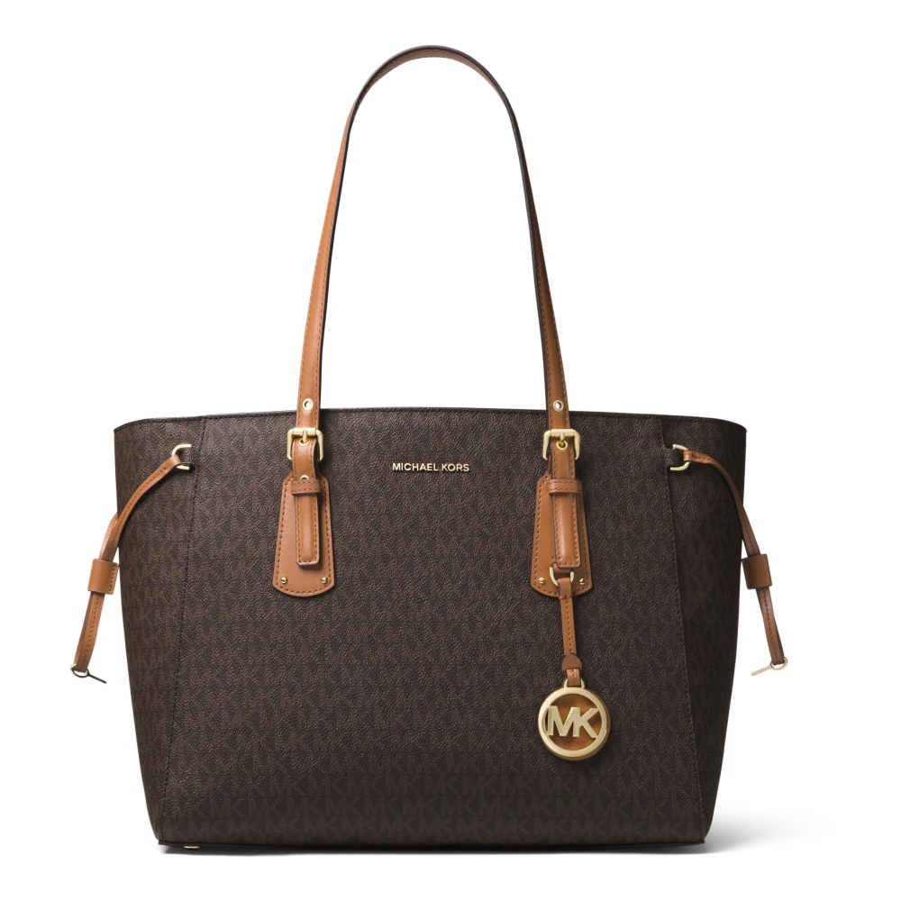 Michael Kors Women's Brown Shopping Bags, One Size, Voyager Tote
