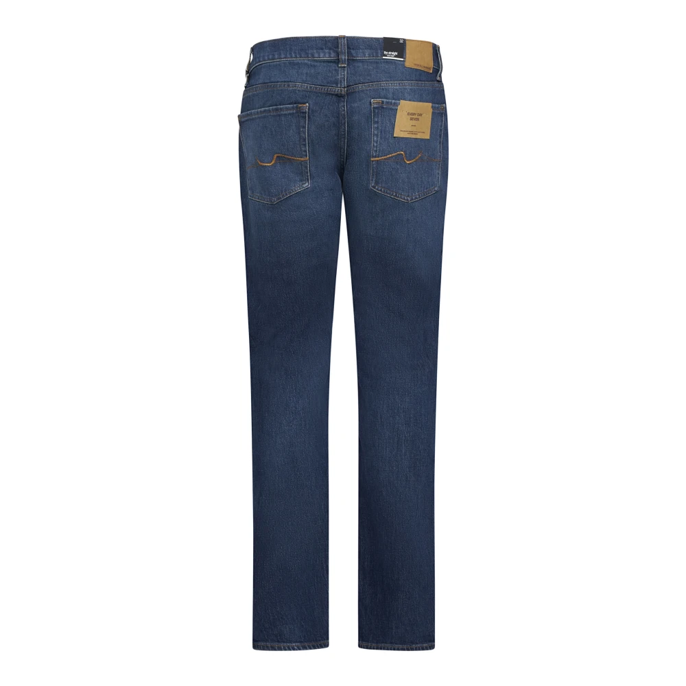 7 For All Mankind Slim Fit Jeans Donkerblauw Blue Heren
