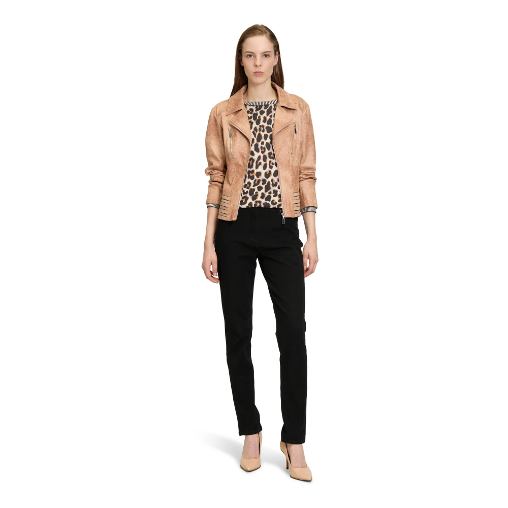 Betty Barclay Stijlvolle Rits Bikerjack Brown Dames
